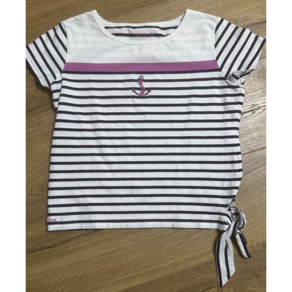 American Girl Top Girls Size Large Boatneck Just Like You Short Sleeve Beach - Picture 1 of 8